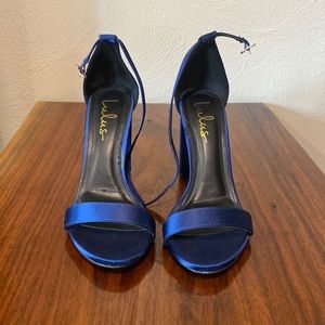 Lulus Navy Blue Ankle Strap Heel